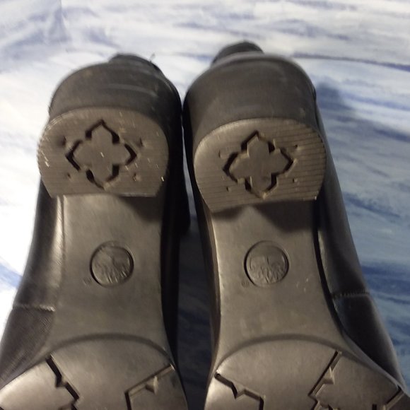 Timberland Black Anime Lace-up Heeled Boots size 8.5M - Picture 9 of 11